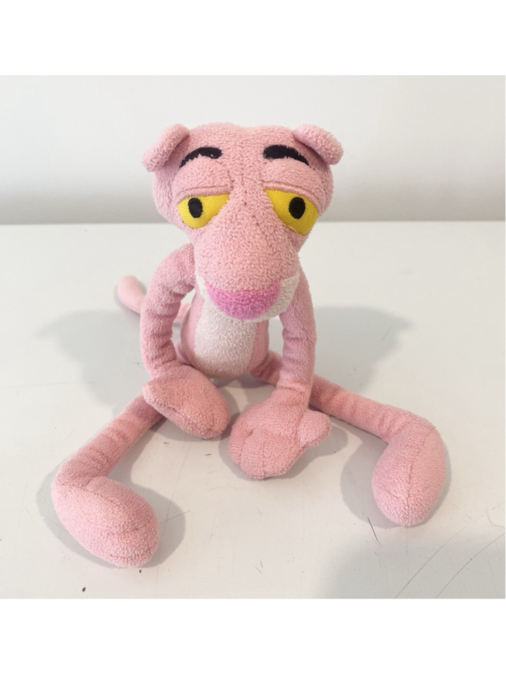 Pink Panther Plush Stuffed Animal 11” Long Limbs Cartoon Character Toy